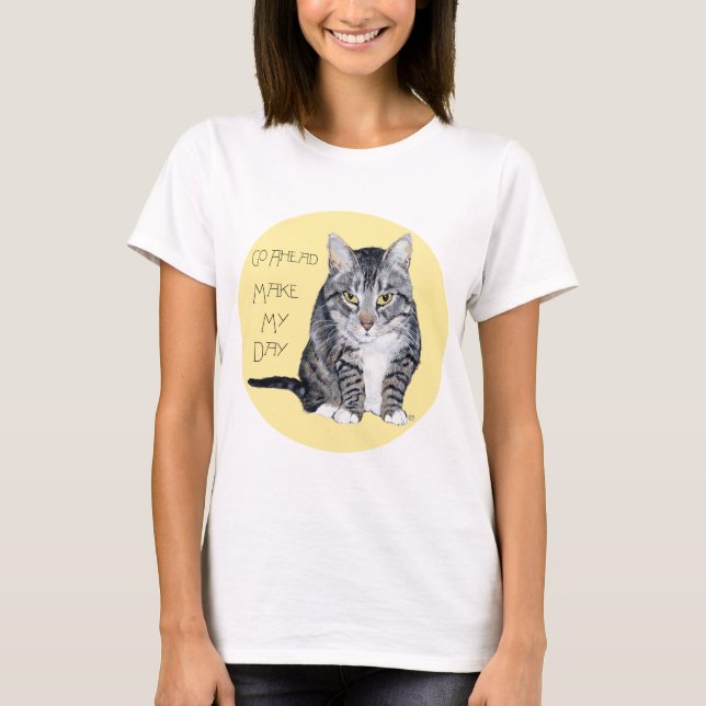 T-shirt Chat Tigre - Faites Ma Journée (Devant)