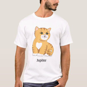 T-shirt chat tigré orange mignon
