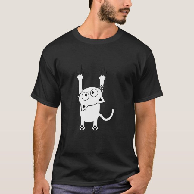 T-shirt Chat Tombant Griffer Chat Domestique Animal De Com (Devant)