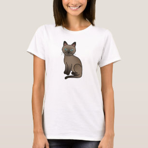T-shirt Chat Tonkinese Brun
