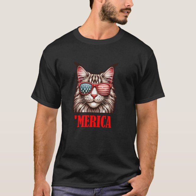 T-shirt Chat Tonkinois Merica Fête de l'Indépendance améri (Devant)