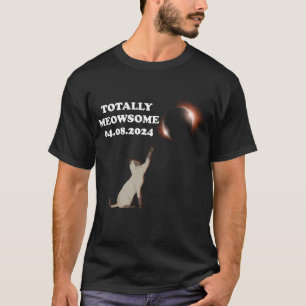T-shirt Chat Total Éclipse Solaire 2024 Meowsome Chat