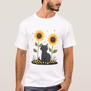 T-shirt Chat Tournesol Arbre de Noël Tournesol Chat Amoure