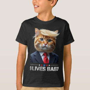 T-shirt Chat Trump 9 Vies Par Drôle Vote Pour Trump Chats