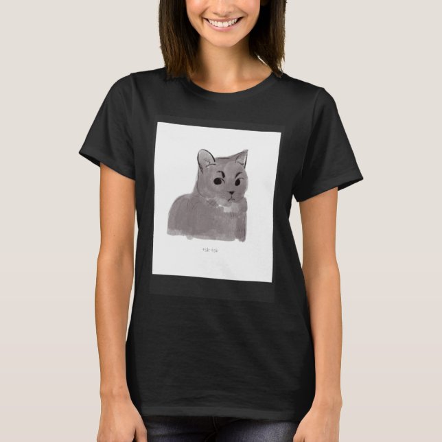 T-shirt Chat  Tsk Tsk (Devant)