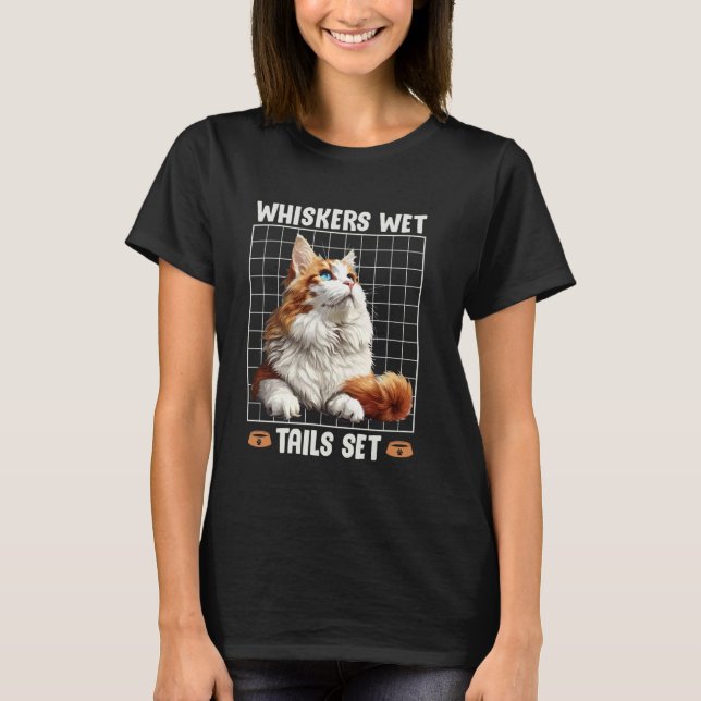 T-shirt Chat Turkish Van MÈCHES QUEUES MOULLÉES Ensemble D (Devant)
