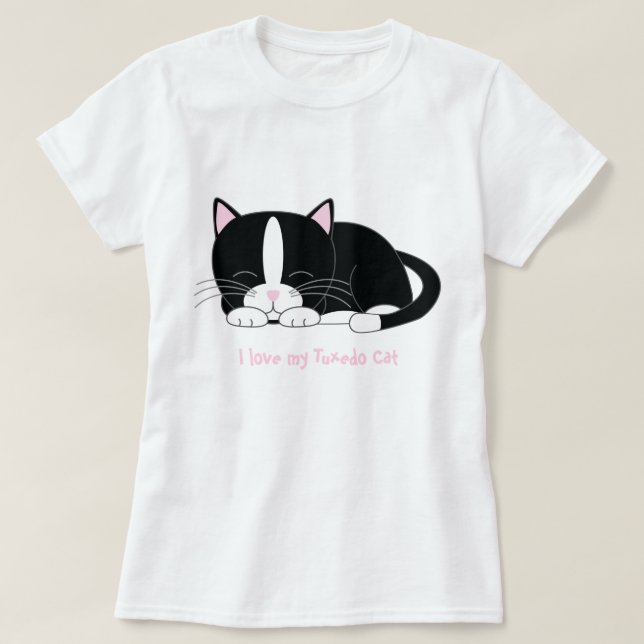 T-shirt Chat Tuxedo (Design devant)