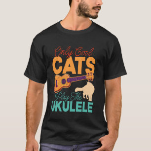 T-shirt Chat Ukelele Hawaïen Uke Seuls Les Chats Cool Joue