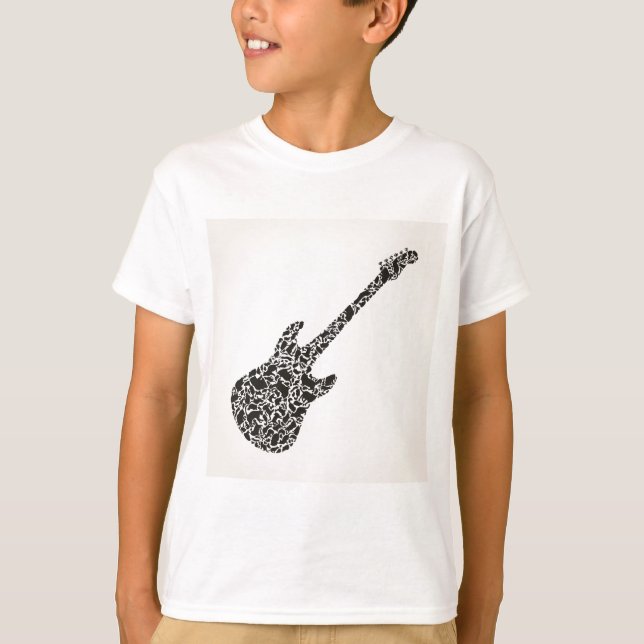 T-shirt Chat une guitare (Devant)