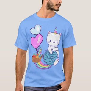 T-shirt Chat Unicorn avec le meilleur tricot de fils