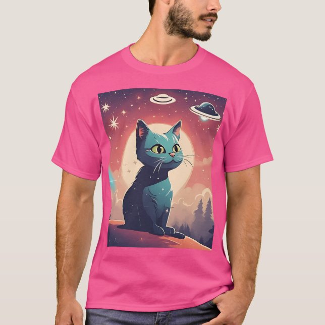 T-shirt Chat Uniely Ufo (Devant)