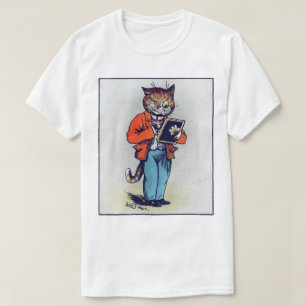 T-shirt Chat universitaire, Louis Wain