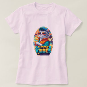 T-shirt Chat Vibes été