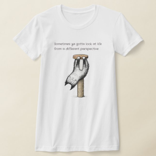T-shirt Chat vie perspective différente  (Poser)