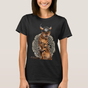 T-shirt Chat Viking Valhalla Guerrier Norrois