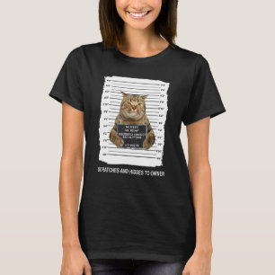 T-shirt Chat Vilain Griffe Et Siffle Son Propriétaire Cha
