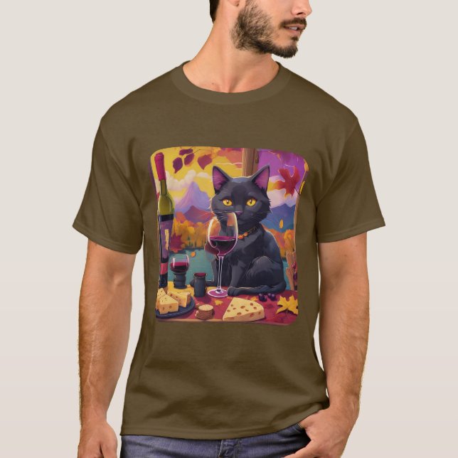 T-shirt Chat & Vin (Devant)