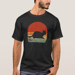 T-shirt Chat Vintage Chat Rétro Silhouette Animal Années