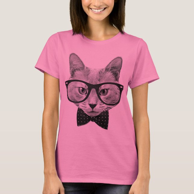 T-shirt Chat vintage de hippie (Devant)