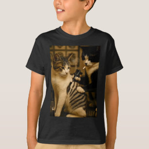 T-shirt Chat Vintage Fumant Tatouage Encre Chaton Artiste 