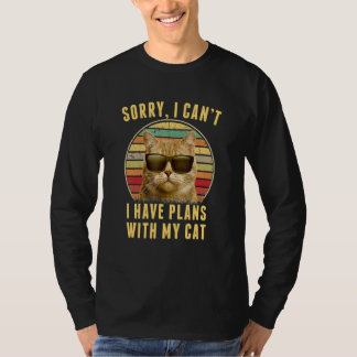 T-shirt Chat vintage Je suis désolé Je ne peux pas avoir d