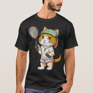 T-shirt Chat vintage Jouer Tennis Tennis Racquet Kitties
