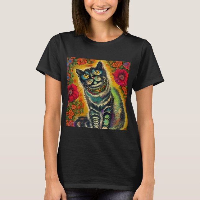 T-shirt Chat vintage Louis Wain Style (Devant)
