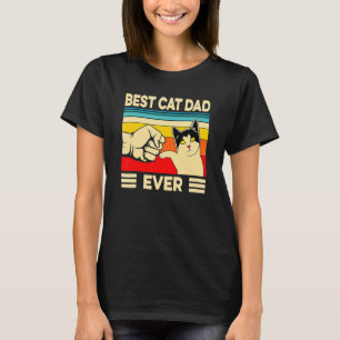 T-shirt Chat Vintage Meilleur Chat Papa Jamais Fête des pè