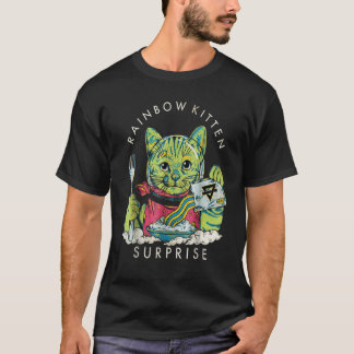 T-shirt Chat Vintage Rainbow Kitten Surprise