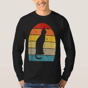 T-shirt Chat vintage rétro silhouette chaton