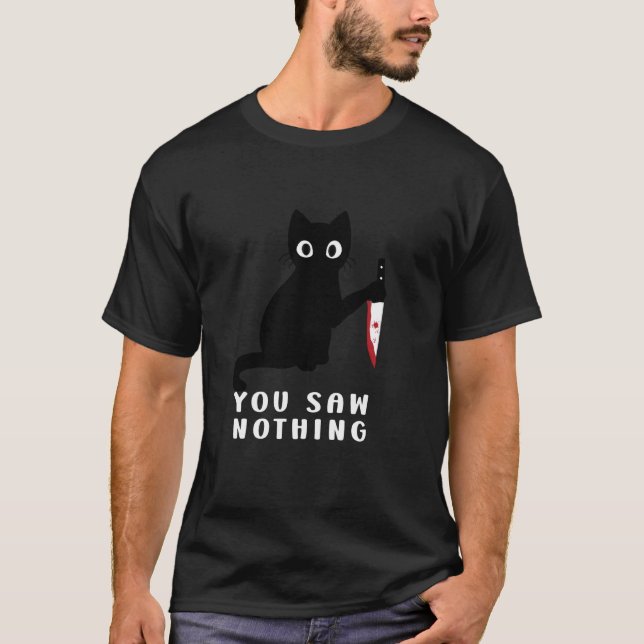T-shirt Chat Vous N'avez Rien Vu (Devant)