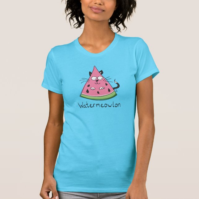 T-shirt Chat Watermelon Cute Kid's (Devant)