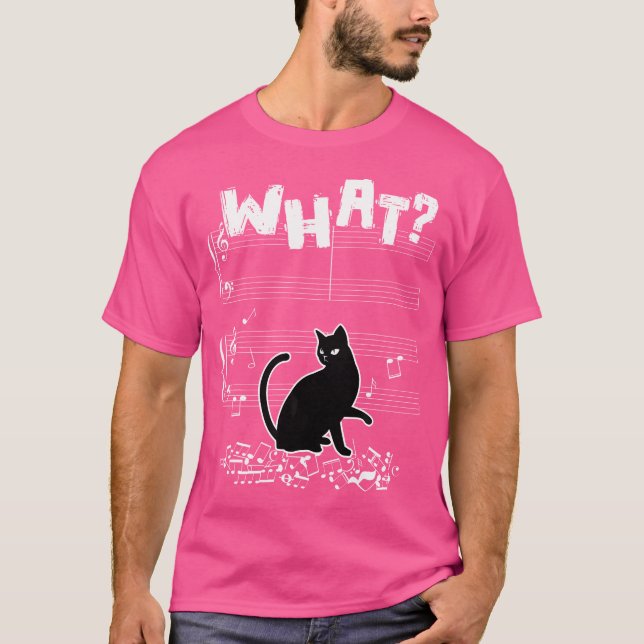 T-shirt Chat What Funny Chat Music Note (Devant)