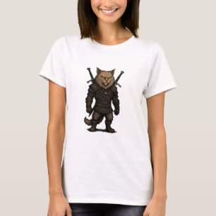 T-shirt Chat Witcher – Guerrier de Fantasy Médiévale