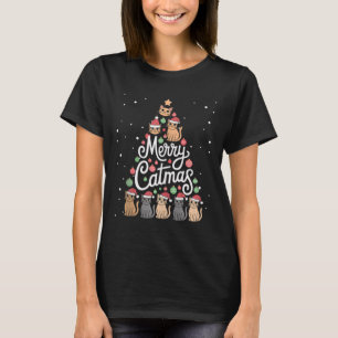 T-shirt Chat Xmas Arbre Chats Arbre de Noël Marmas Catmas