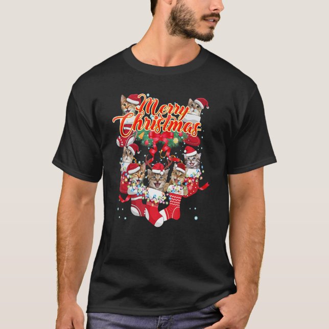 T-shirt Chat Xmas Joyeux Noël (Devant)