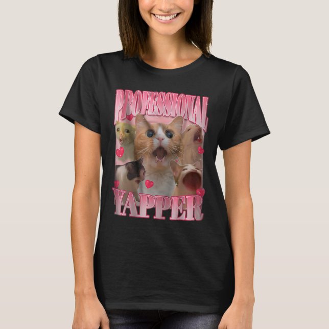 T-shirt Chat Yapper Professionnel Drôle Odly Spécifique Ch (Devant)
