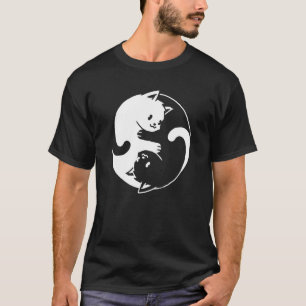 T-shirt Chat Yin Yang Mignon Spiritualité Zen Méditation B