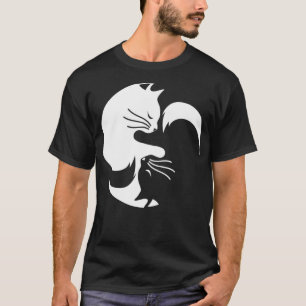 T-shirt Chat Ying Yang Méditation spirituelle Yoga Noël