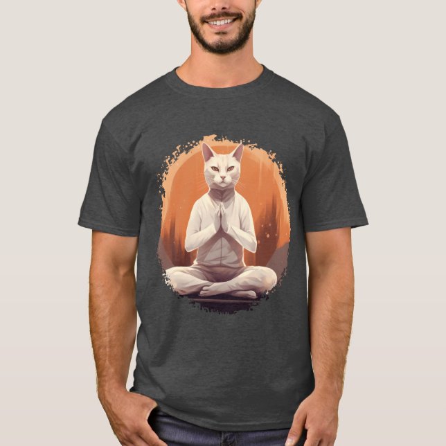T-shirt chat Yoga (Devant)