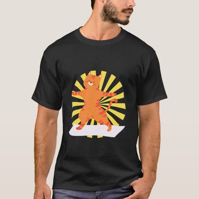 T-shirt Chat Yoga Chat (Devant)