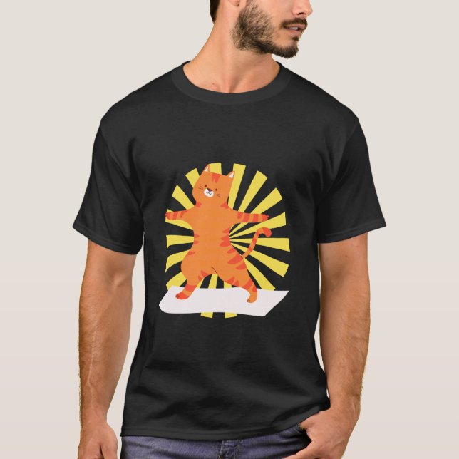 T-shirt Chat Yoga Chat (Devant)