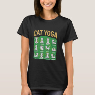 T-shirt Chat Yoga Poses Chats Pratiquer Mindfulness Médita