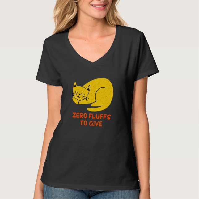 T-shirt Chat Zéro Peluches à Donner  Maman Chat Chaton Pap (Devant)