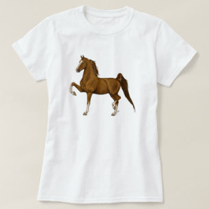 T-shirt Châtaigne de pièce en t de Saddlebred d'Américain