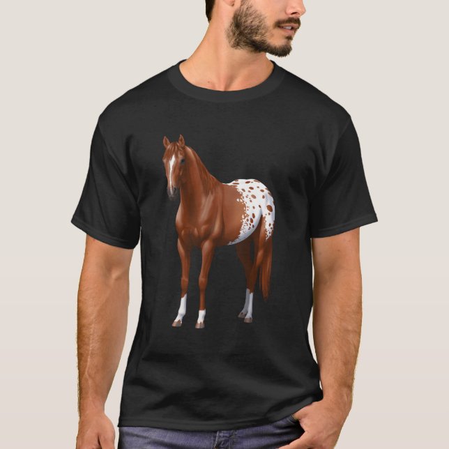 T-shirt Châtaigner Sorrel Blanche Appaloosa Horse (Devant)