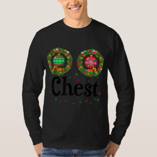 T-shirt Châtaignes Couple Costume de Noël Wreath