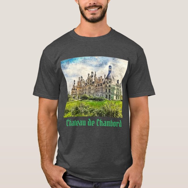 T-shirt Château de Chambord, France. (Devant)