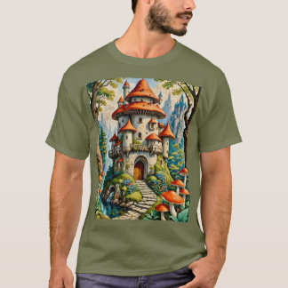 T-shirt Château de champignons Imaginaire Dreamscape Tee