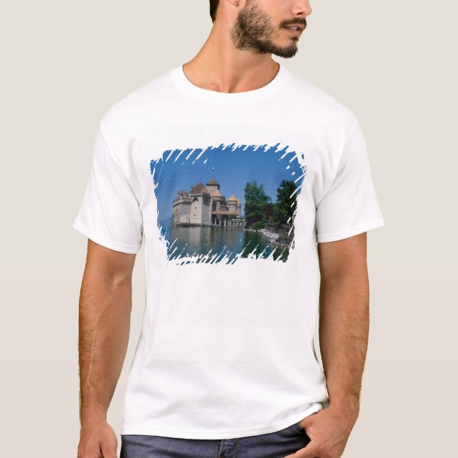 T-shirt Château de Chillon, Lac Léman, Canton de Vaud, (Devant)